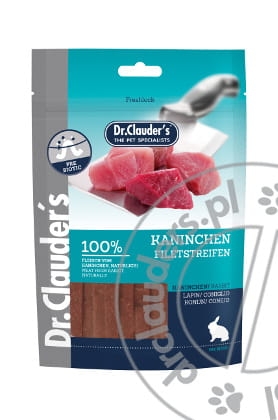 Dr.Clauder's KANINCHEN FILETSTREIFEN - Suszone paski z mięsa królika - 80g