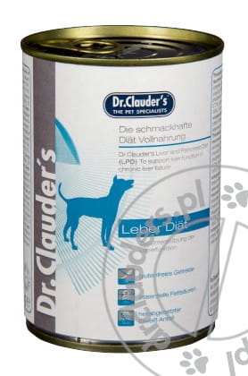 Dr.Clauder's Diet LPD LEBERDIÄT - Dietetyczna karma mokra PRZY PROBLEMACH Z WĄTROBĄ - 400g