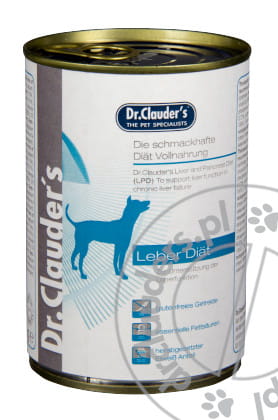 Dr.Clauder's Diet LPD LEBERDIÄT - Dietetyczna karma mokra PRZY PROBLEMACH Z WĄTROBĄ - 400g