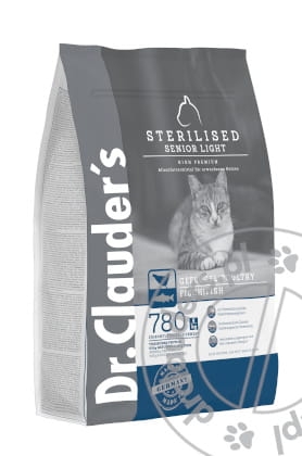 Dr.Clauder's High Premium CAT SENIOR STERILISED LIGHT - Karma sucha dla kotów starszych i po sterylizacji - 4kg