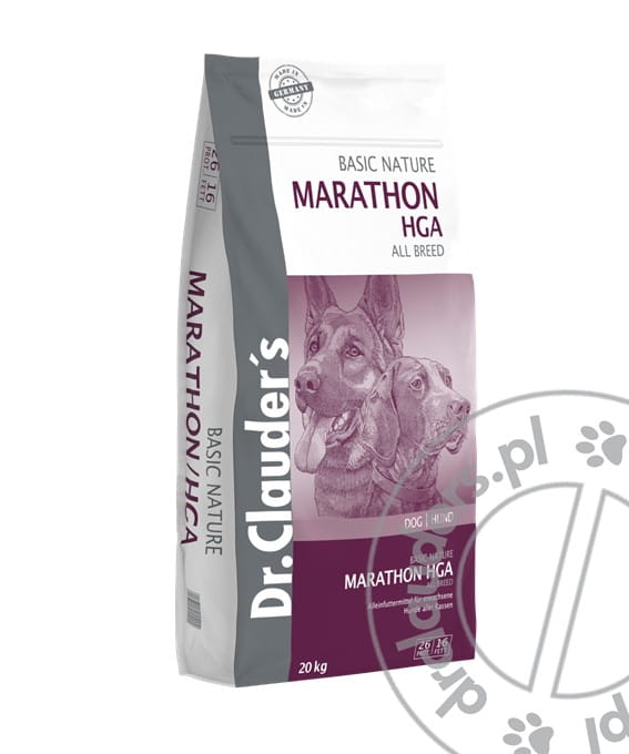 Dr. Clauder's Basic Nature MARATHON HGA 20kg - Karma sucha dla psów aktywnych wszystkich ras