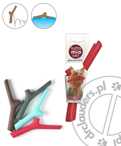 BamaPet TUTTO MIO BABY - Zabawka "patyk" dla psów małych i miniaturowych (2 szt.)