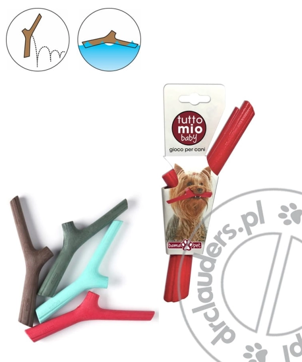 BamaPet TUTTO MIO BABY - Zabawka "patyk" dla psów małych i miniaturowych (2 szt.)
