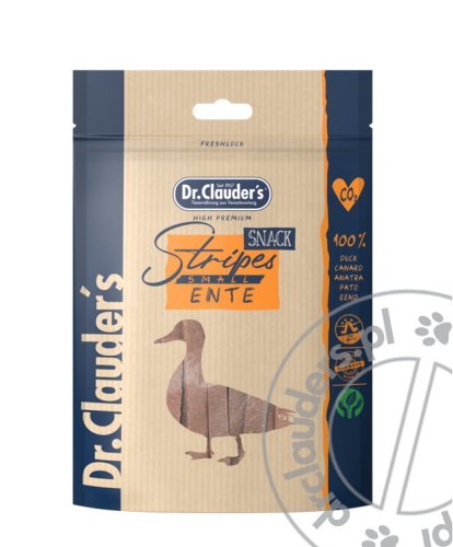 Dr.Clauder's STRIPES SNACK ENTE - Paski suszonej kaczki dla psów - 80g
