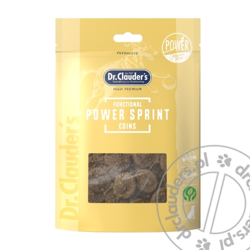 Dr.Clauder's Functional Coins POWER SPRINT - Przysmaki funkcyjne ENERGIA I MIĘŚNIE- 80g