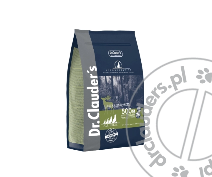 Dr.Clauder's HYPOSENSITIVE HIRSCH & KARTOFFEL - Karma sucha - JELEŃ & ZIEMNIAKI - 350g