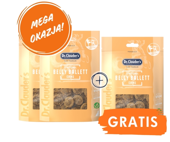 Dr.Clauder's Functional Coins BELLY BALLETT - Przysmaki funkcyjne WSPARCIE TRAWIENIA - 80g 2+1 GRATIS