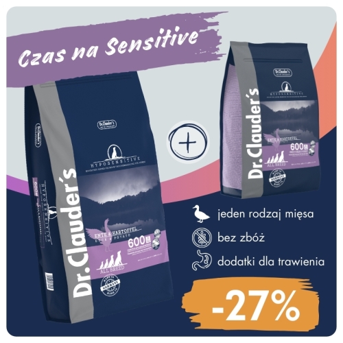 Dr.Clauder's HYPOSENSITIVE KACZKA & ZIEMNIAKI - Karma sucha - 15kg - 27% TANIEJ!