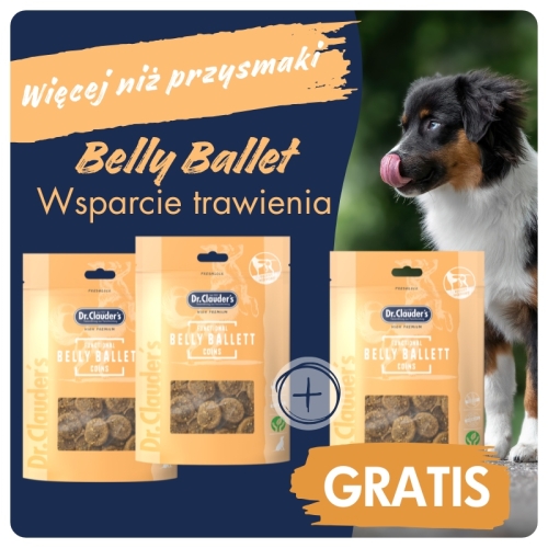 Dr.Clauder's Functional Coins BELLY BALLETT - Przysmaki funkcyjne dla psów WSPARCIE TRAWIENIA - 80g 2+1 GRATIS