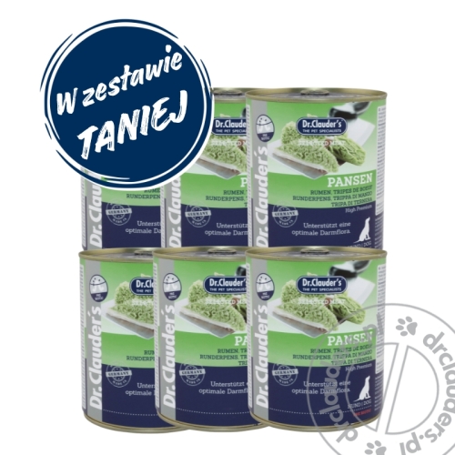 Dr.Clauder's Selected Meat PANSEN - Karma mokra ŻWACZE - 6x800g
