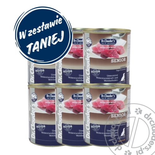 Dr.Clauder's Selected Meat SENIOR - Karma mokra dla STARSZYCH psów - 6x800g