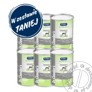 Dr.Clauder's Sensible PUR LAMM - Karma mokra CZYSTA JAGNIĘCINA - 6x400g