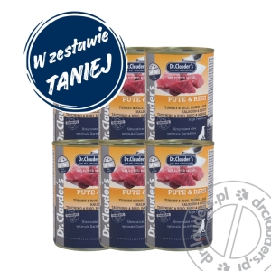 Dr.Clauder's  Selected Meat PUTE & REIS - Karma mokra INDYK & RYŻ - 6x400g