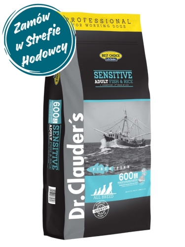 Dr.Clauder's Best Choice SENSITIVE ADULT FISH & RICE - Karma sucha - RYBY & RYŻ - 20kg