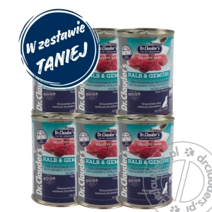 Dr.Clauder's Selected Meat KALB & GEMÜSE - Karma mokra CIELĘCINA & WARZYWA - 6x400g