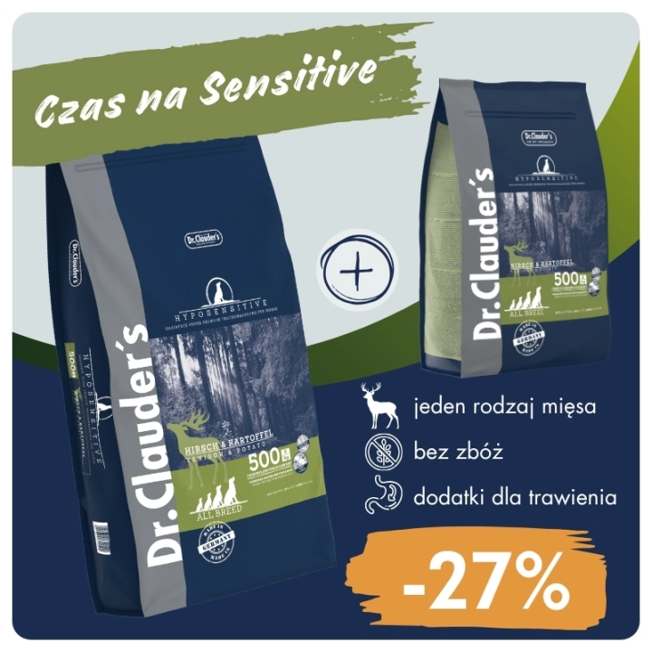 Dr.Clauder's Best Choice HYPOSENSITIVE HIRSCH JELEŃ & ZIEMNIAKI - Karma sucha - 15kg - 27% TANIEJ!