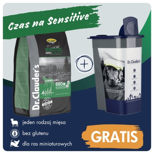Dr.Clauder's Best Choice SENSITIVE MINI LAMB & RICE - Karma sucha - JAGNIĘCINA & RYŻ RASY MAŁE - 2kg + pojemnik GRATIS