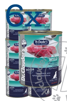 Dr.Clauder's Selected Meat WILD - Karma mokra DZICZYZNA - 6x800g