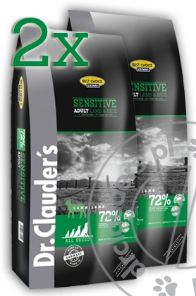 Dr.Clauder's Best Choice LAMB & RICE - Karma sucha - JAGNIĘCINA & RYŻ - 2x12,5kg